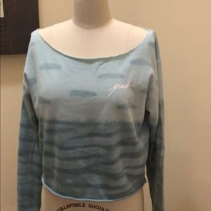 COPY - Pink tie dye cropped sweatshirt